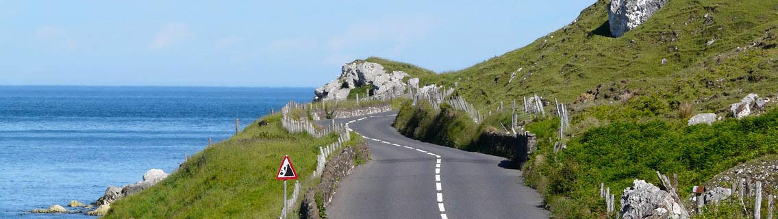 Atlantic road in Ireland